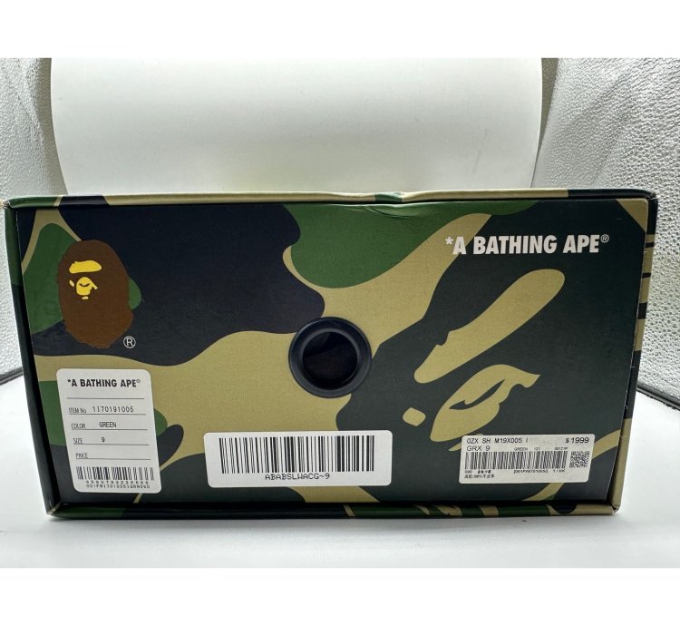 9 - Bathing Ape Bape Sta Low camo white green