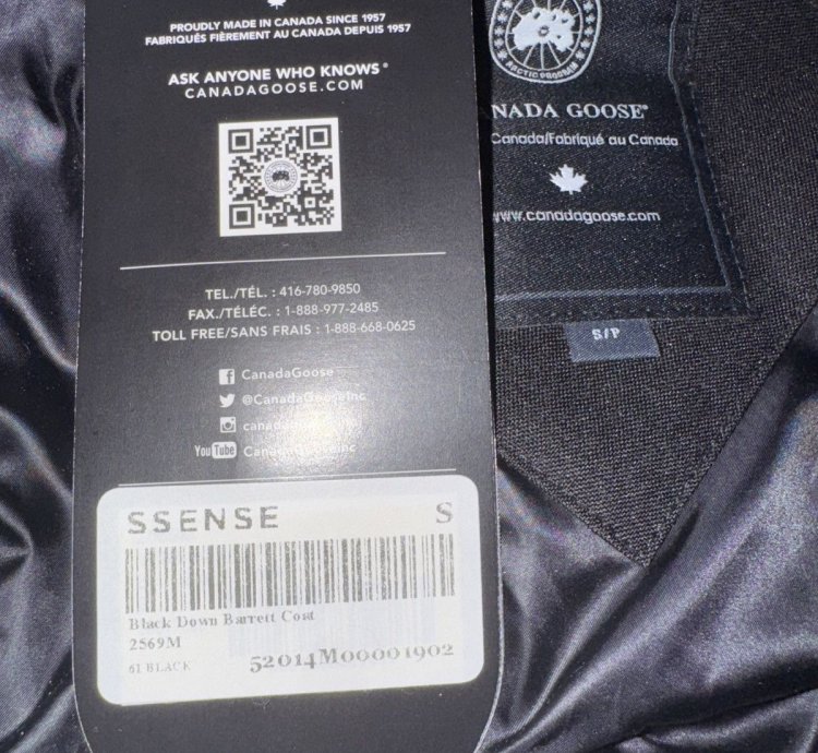 Canada Goose Black Down Barrett Coat