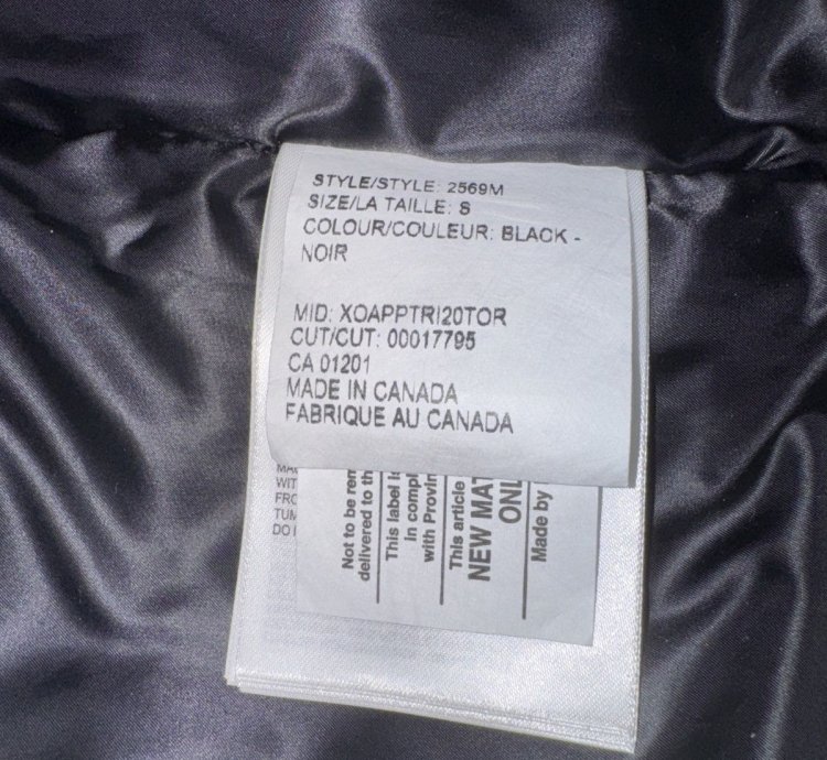 Canada Goose Black Down Barrett Coat