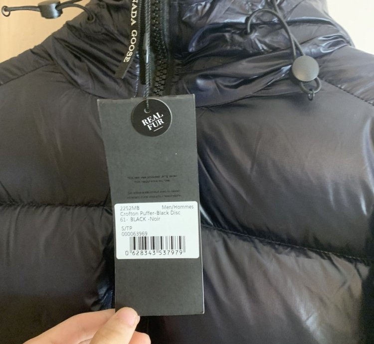 Canada goose crofton black puffer jacket