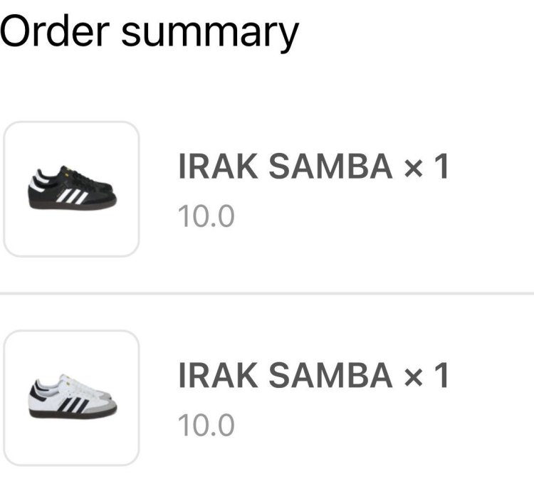 Adidas IRAK Samba black US 10
