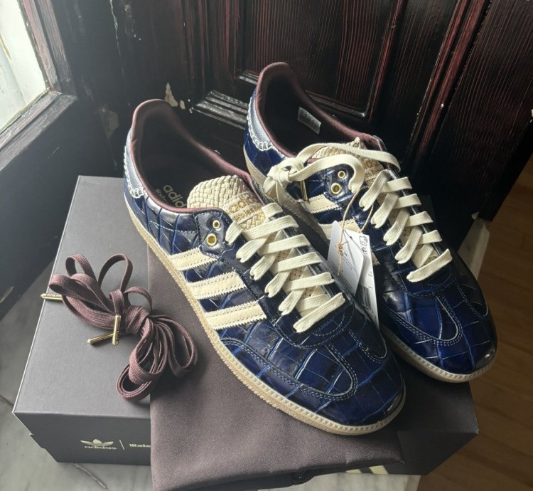 Adidas Samba Navy Croc Sneakers
