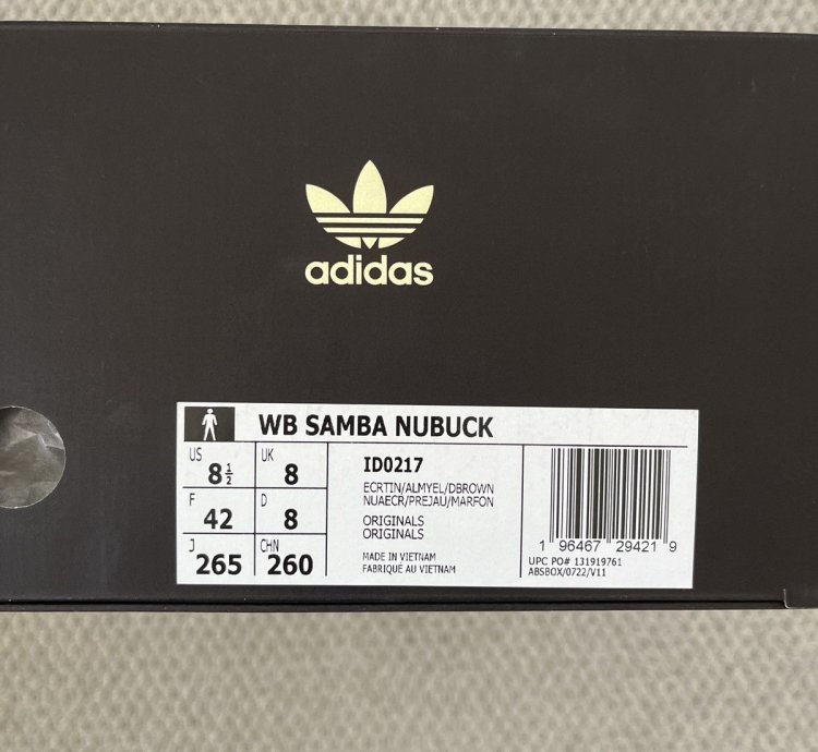Adidas Samba Wales Bonner Nubuck Ecru Brown