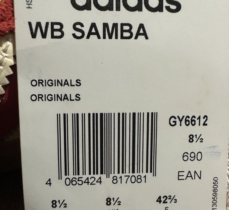 Adidas Samba Wales Bonner Red Men Sneakers US 9