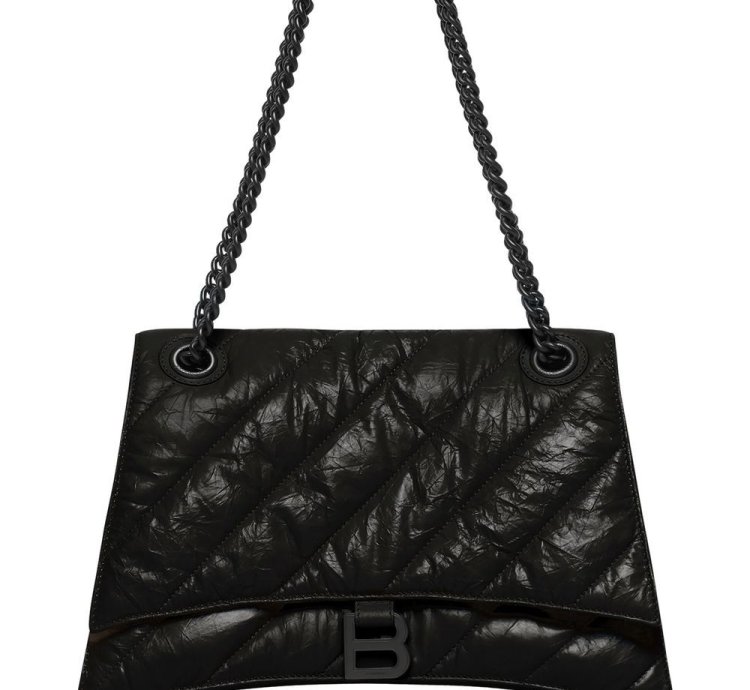 Balenciaga Medium Crush Chain Strap Shoulder Bag