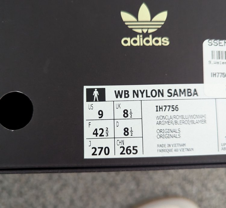 Adidas Wales Bonner Nylon Samba Wonder Clay Royal
