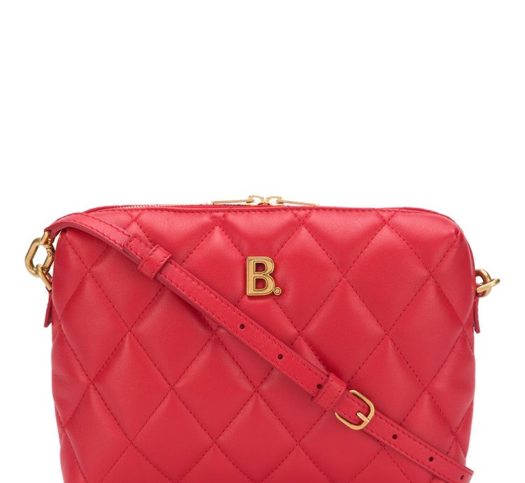 Balenciaga Red Camera Quilted Leather Shoulder Bag