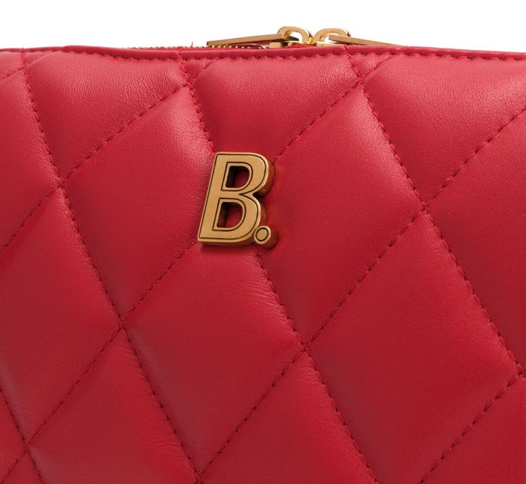 Balenciaga Red Camera Quilted Leather Shoulder Bag