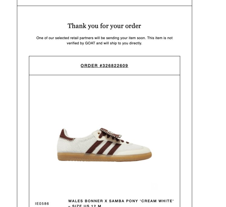 Adidas Wales Bonner Samba Pony Cream White - Size 12