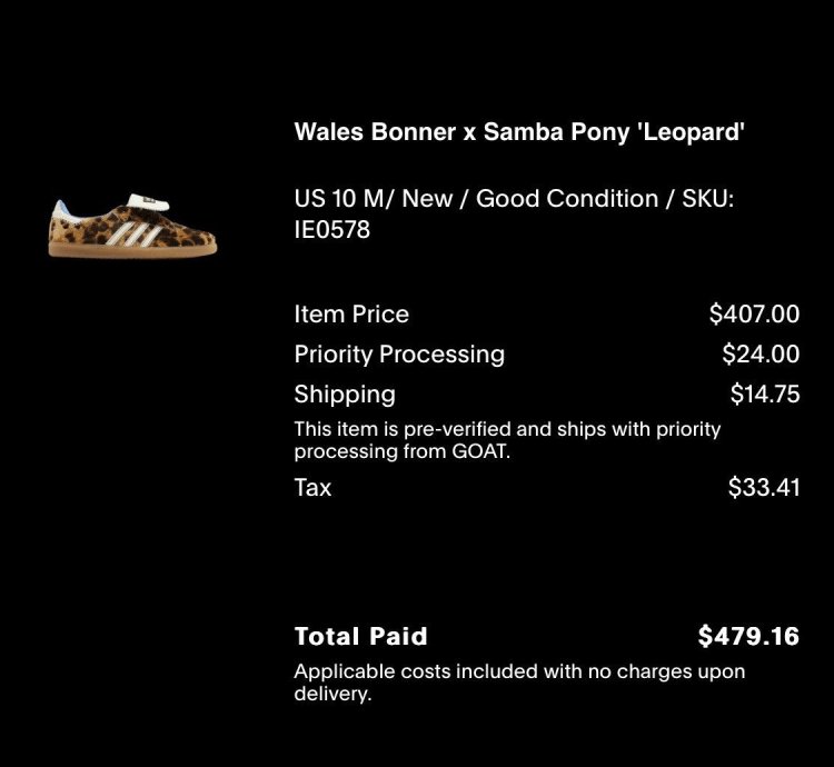 Adidas Wales Bonner Samba Pony in Leopard