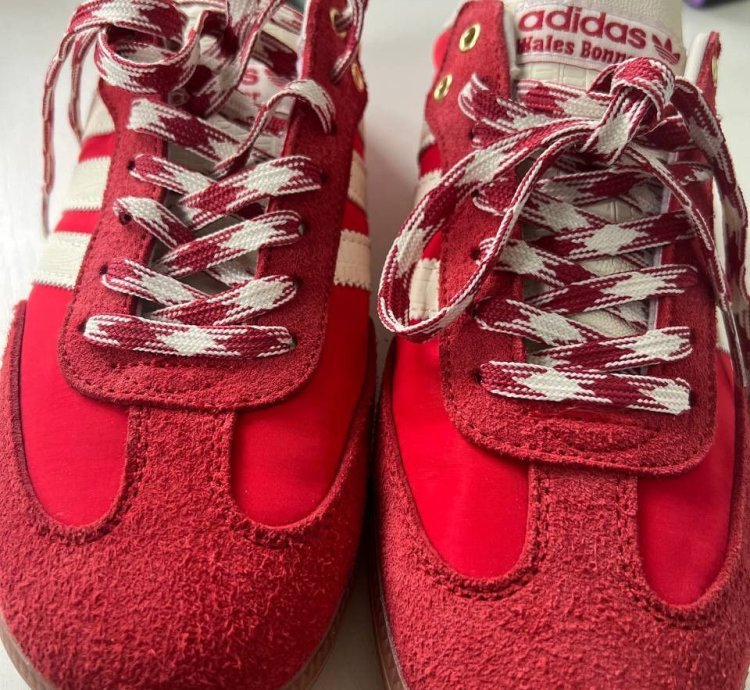 Adidas Wales Bonner Samba red panneled sneakers size 42