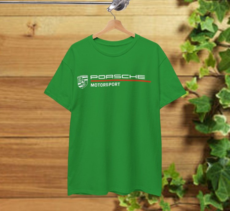 Porsche Motorsport Men's T-Shirt Irish Green Shirt USA Size