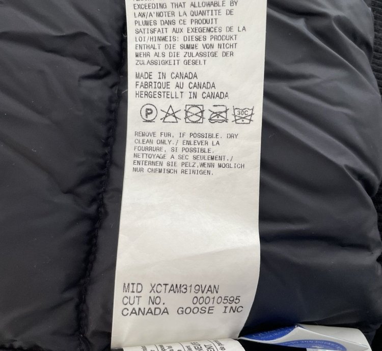 Canada Goose Mens White Down Bomber Jacket Large