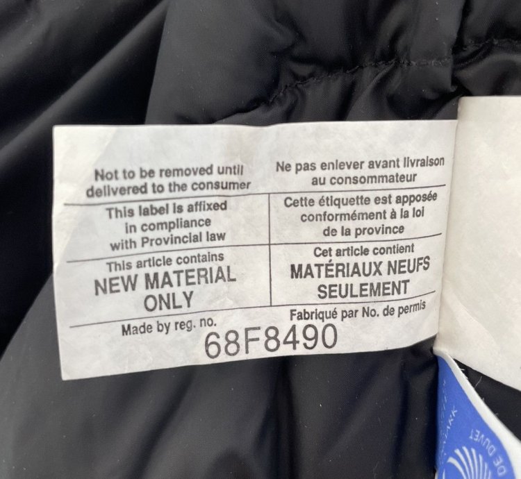 Canada Goose Mens White Down Bomber Jacket Large