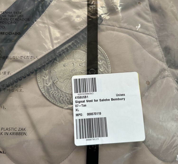 Canada Goose Salehe Bembury NBA Vest Gilet BRAND NEW