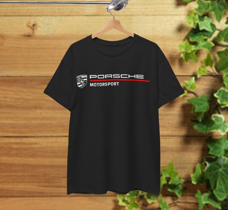 Porsche Motorsport Men's T-Shirt Black Shirt USA Size