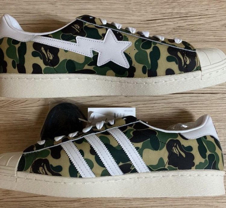 Bape Adidas Superstar ABC Camo Green DS Size 11 280