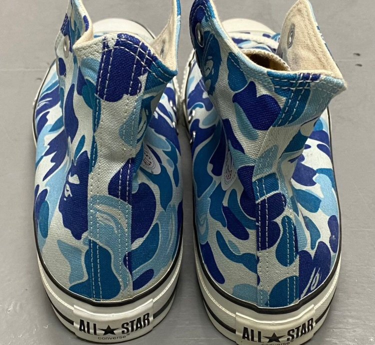BAPE APE sta hi canvas ABC blue camo