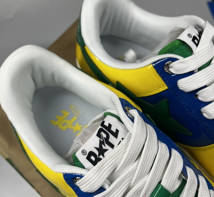 BAPE Bape Sta 1 Blue Yellow Green - Size 9 5