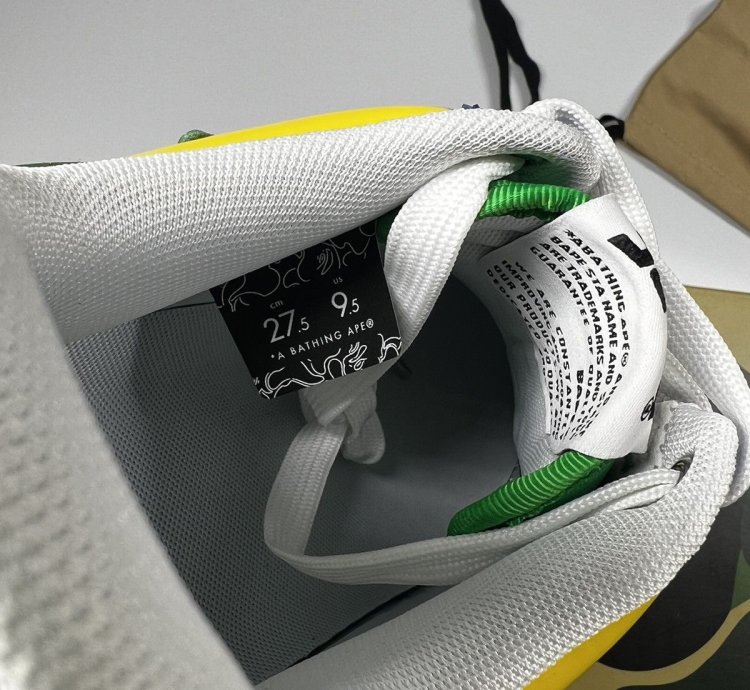 BAPE Bape Sta 1 Blue Yellow Green - Size 9 5