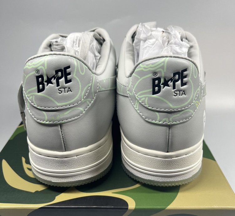 Bape Bape Sta 1 Text Code Camo Gray - Size 11