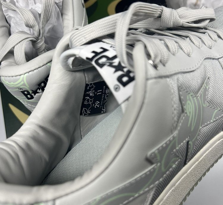Bape Bape Sta 1 Text Code Camo Gray - Size 11