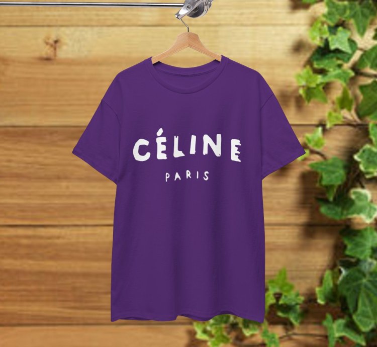 Celine Paris T-Shirt Purple Shirt USA Size