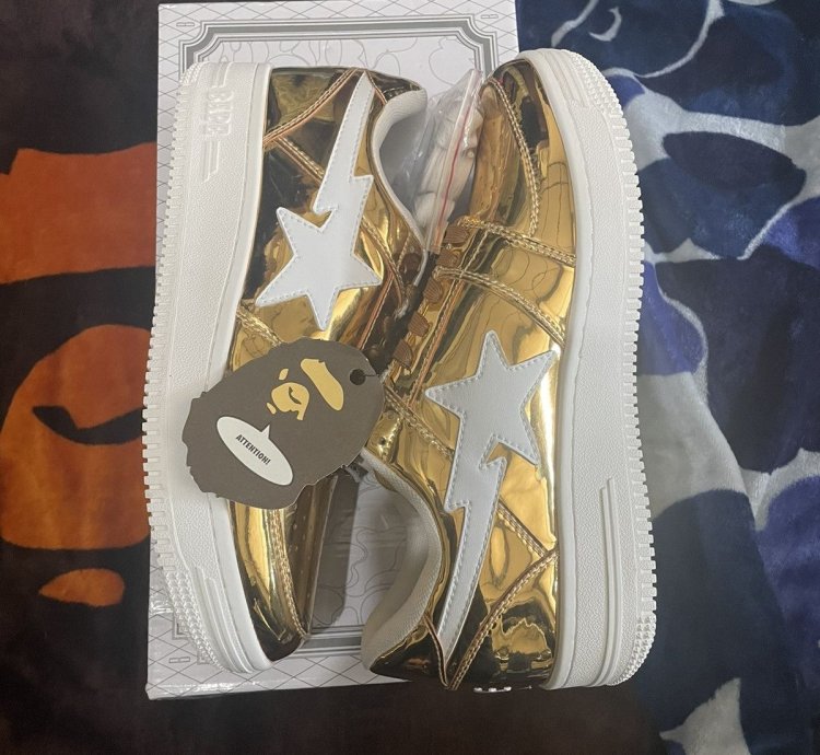 Bape Bapesta Gold Foot soldier