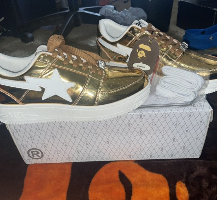 Bape Bapesta Gold Foot soldier