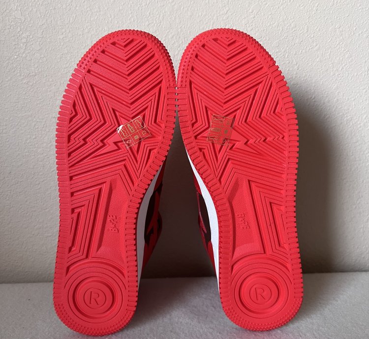 Bape Bapesta Mid M1 in Red