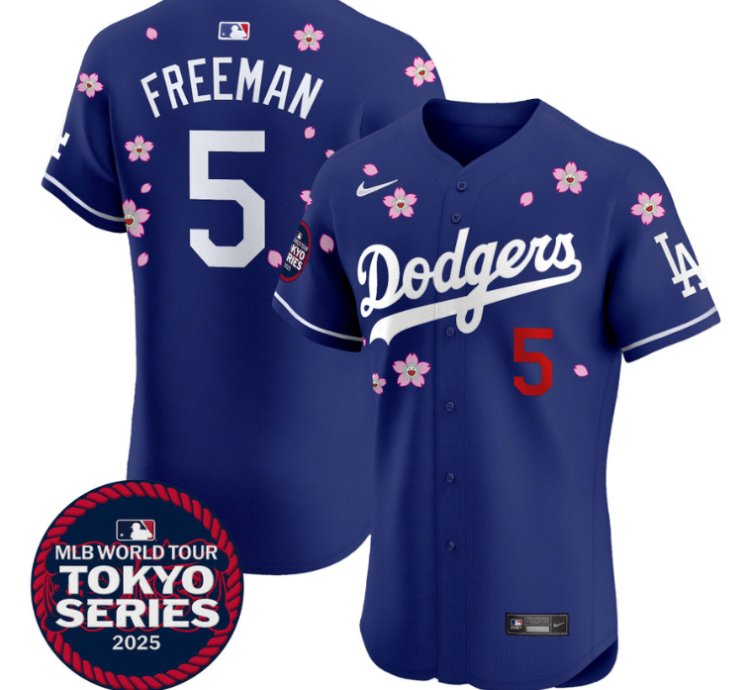 Freddie Freeman Jersey #5 Dodgers Tokyo Series 2025 Vapor Premier Elite Stitched Royal