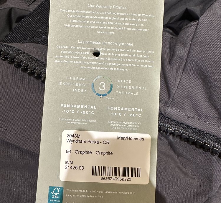Canada Goose Wyndham Parka Graphite Medium