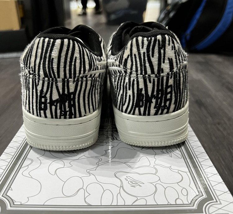 Bape Bapesta Zebra Print Sneaker Sz 9
