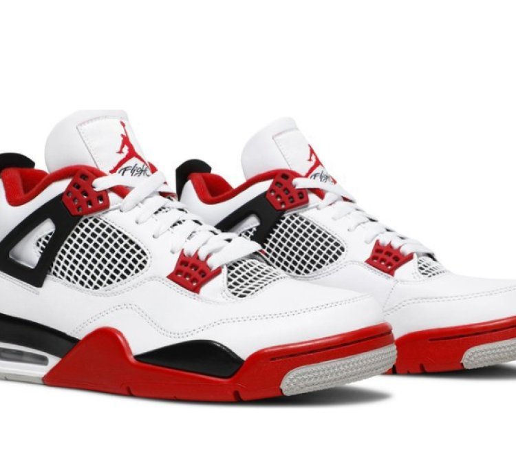 Mens Wmns Air Jordan 4 Retro OG Fire Red 2020 DC7770 160 / 408452