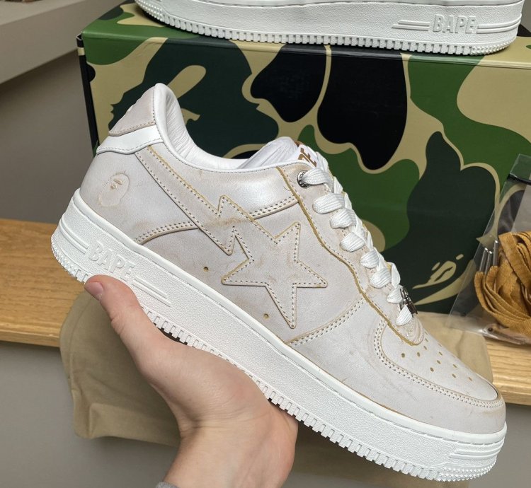 Bape Beige Sta 5 Sneakers
