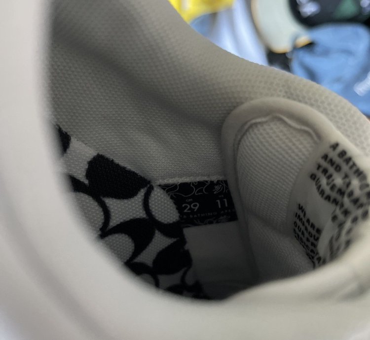 Bape Coach Bapesta White Multi