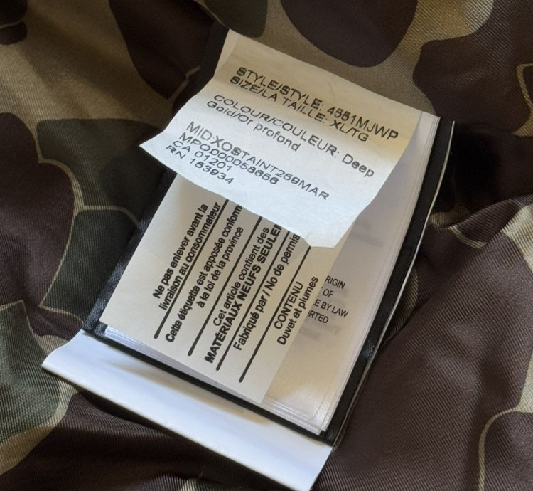 Comme des Gar ons Junya Watanabe Canada Goose Down Coat