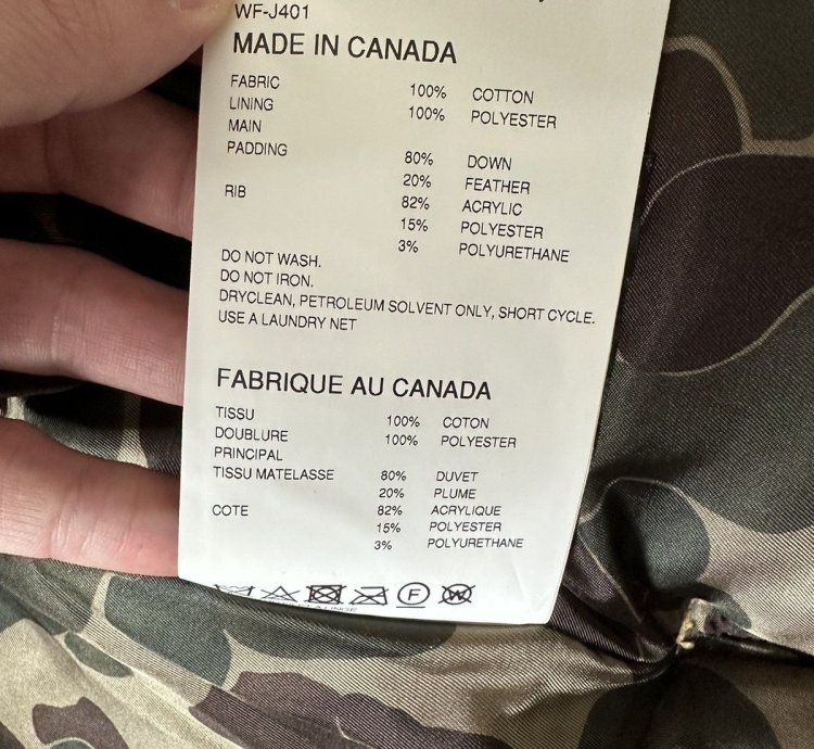 Junya Watanabe MAN Canada Goose Hooded Padded Parka XL