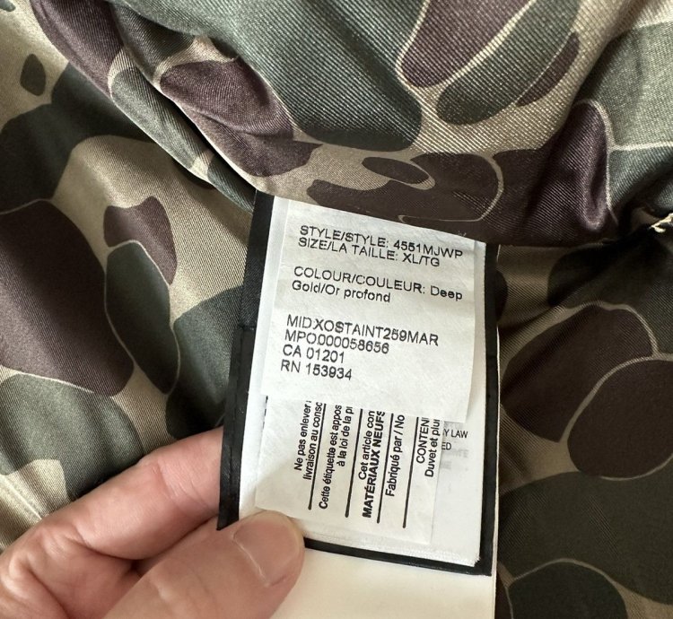 Junya Watanabe MAN Canada Goose Hooded Padded Parka XL