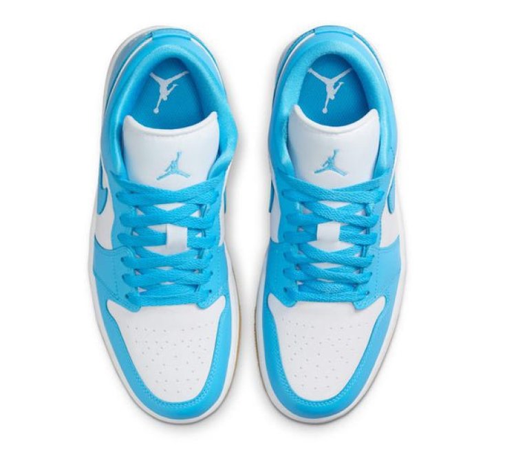 Mens Wmns Air Jordan 1 Low Dark Powder Blue Gum DC0774-104