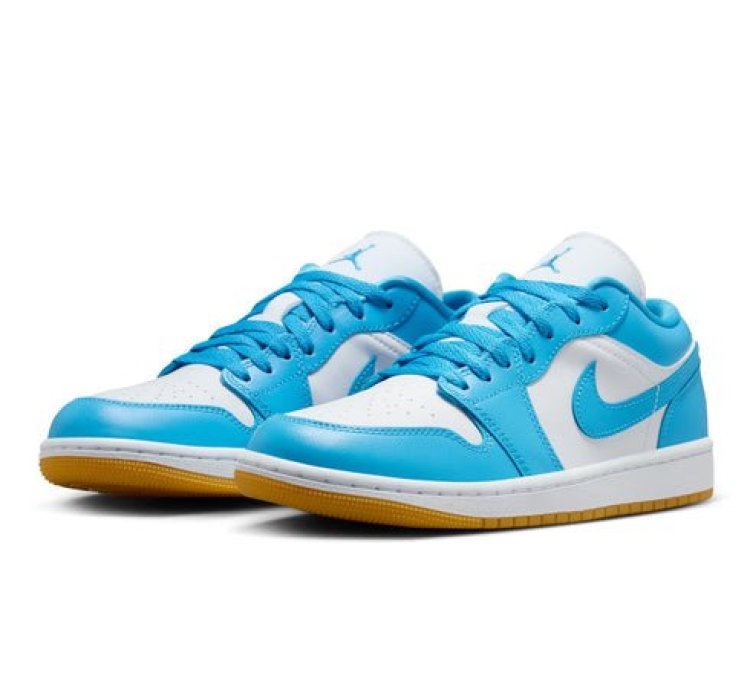 Mens Wmns Air Jordan 1 Low Dark Powder Blue Gum DC0774-104