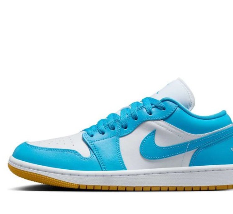 Mens Wmns Air Jordan 1 Low Dark Powder Blue Gum DC0774-104