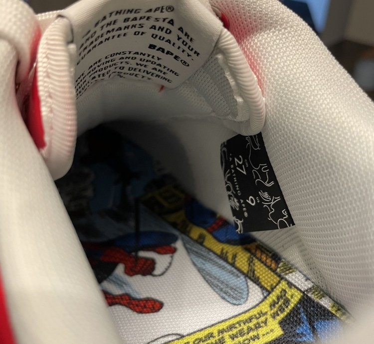 Bape Marvel Comics Spider Man Bapesta