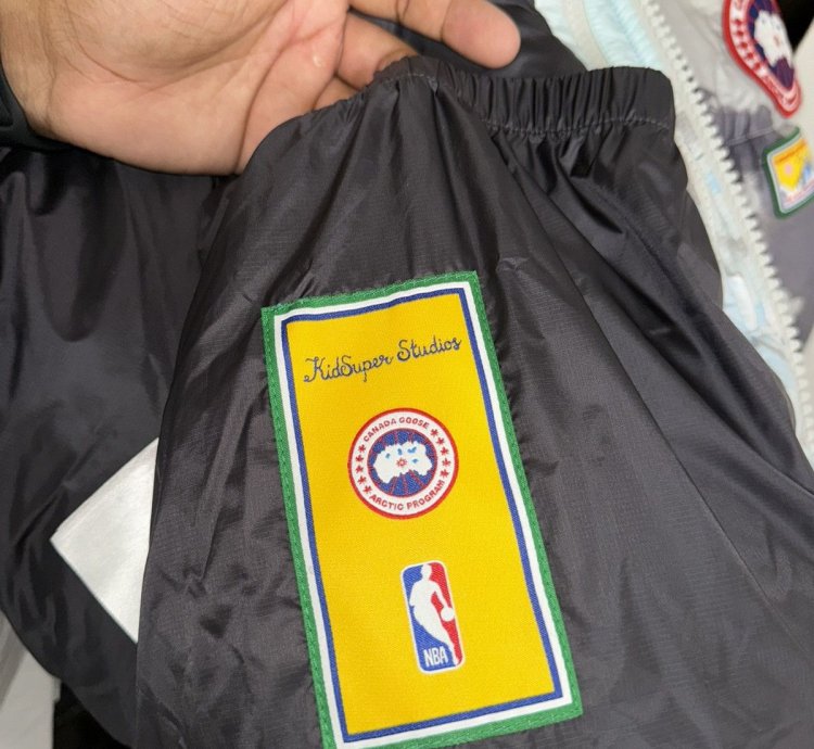 KIDSUPER Grey Canada Goose NBA Edition Crofton Down
