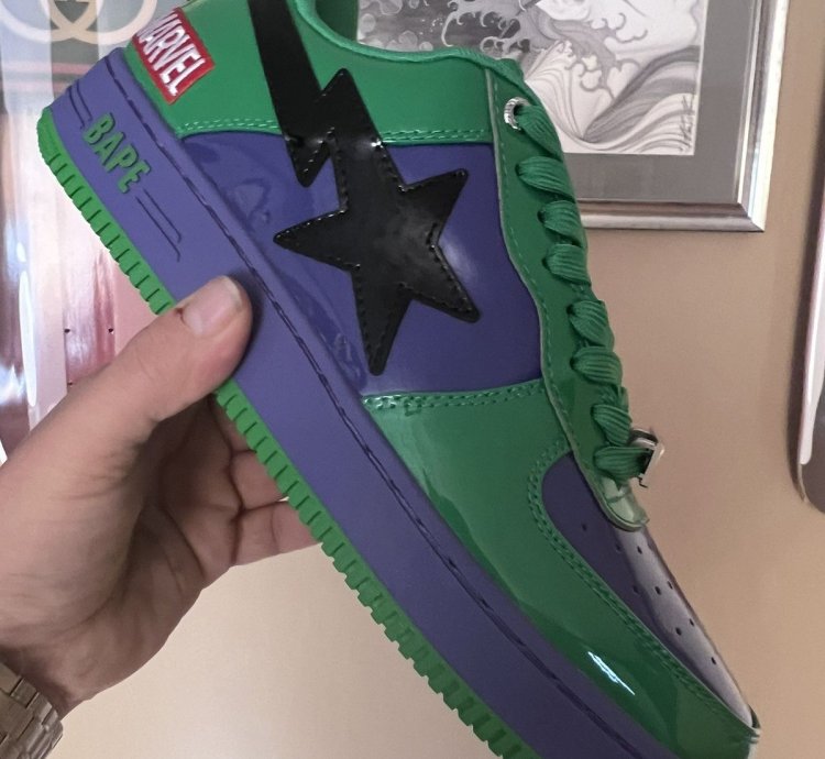Bape Marvel Hulk Bapesta
