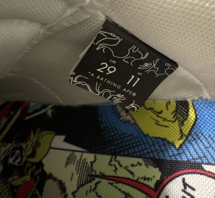 Bape Marvel Rocket Raccoon Bapesta