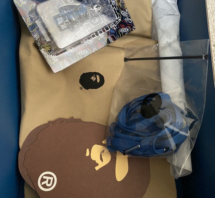Bape Medicom Toy Bearbrick Blue Camo Bape Sta Low Size 12