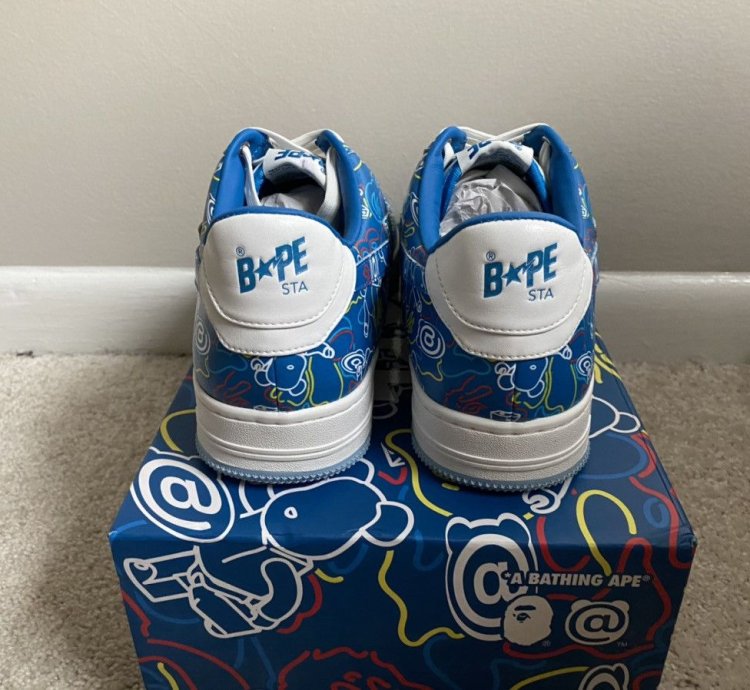 Bape Medicom Toy Bearbrick Blue Camo Bape Sta Low Size 12