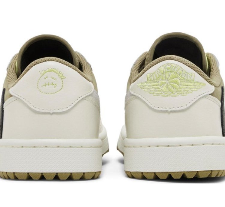 Mens Wmns Travis Scott x Air Jordan 1 Low Golf Neutral Olive FZ3124 200