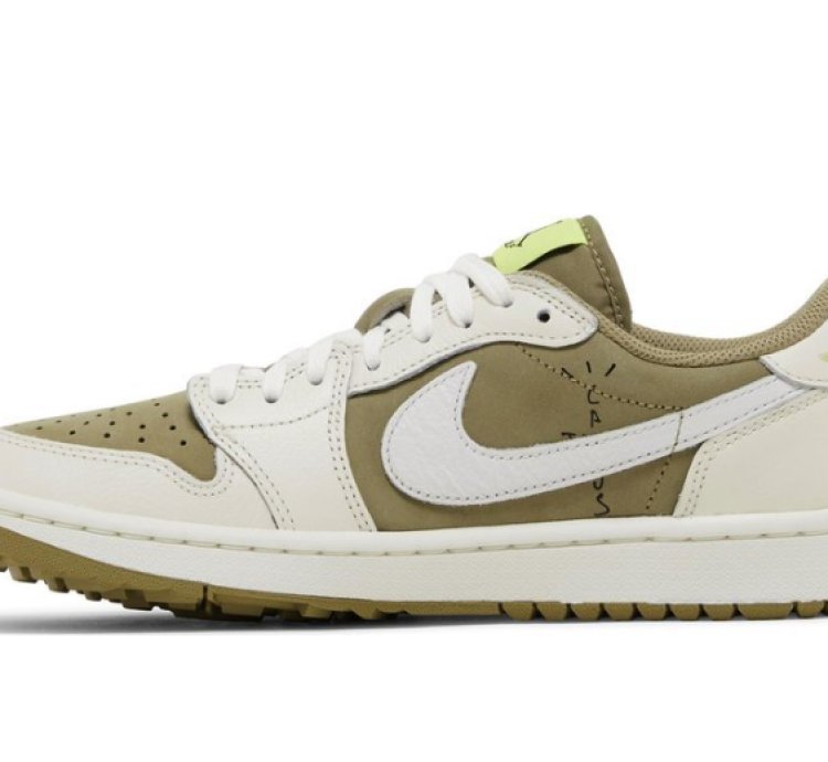 Mens Wmns Travis Scott x Air Jordan 1 Low Golf Neutral Olive FZ3124 200